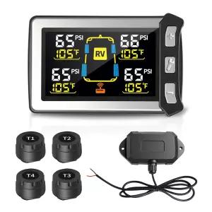 Masoll RV 타이어 공기압 모니터링 시스템 TPMS 센서 4개 세트