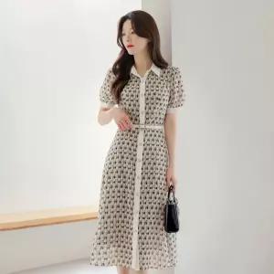 시크라인 ~XXL까지 헤이첼 쉬폰 벨트 원피스 하객룩 오피스룩 여행룩 나들이룩 빅사이즈1388463