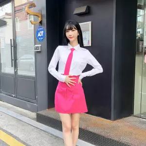 교복몰 백합주름치마 핫핑크 전체 주름 교복치마 교복.