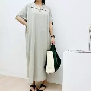 다솜결 카라 롱 원피스 프리사이즈 데일리
