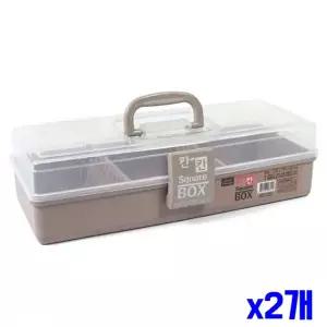 핸디 손잡이 칸칸이 수납 박스 중형-색상 랜덤 x2 개 주방 용품 정리 정리함 데스크