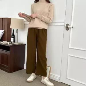배기팬츠 세미 밴딩 배기 코디 여자바지 빅사이즈 면