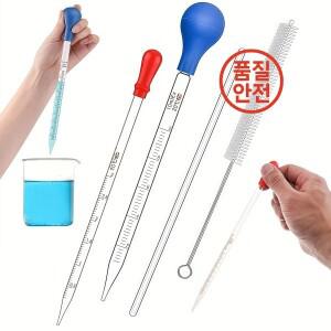 유리 피펫 스포이드 3ML/10ML 교반 막대 청소 브러시 2PCS/4PCS