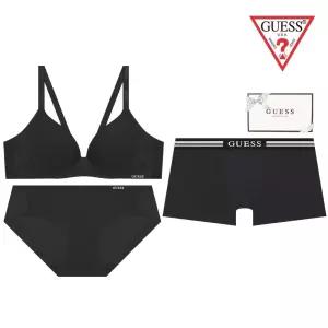 [백화점정품] 게스언더웨어 [선물포장]메쉬홀 푸쉬업볼륨 커플속옷세트 GFWBR312GFWBP312OEMDRB92BK