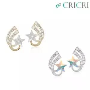 CRICRI 크리스탈 제작 슈팅스타 은침 귀걸이