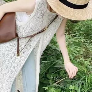 (다올)여름 코디 트임 롱 조끼 패션 바캉스 레이어드