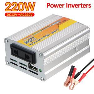 220W 전원 인버터 자동차 탑재 USB 전압 변압기 휴대용 DC 12V AC 변환 배터리 클립