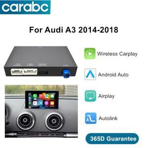 아우디 호환 A3 8v 2013-용 CARABC 무선 카플레이 안드로이드 오토 미러링크 에어플레이 블루투스 GPS 네비