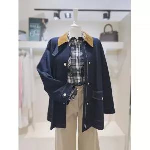 한정수량 더 아이잗 코듀로이 카라 배색 하프 코튼 자켓 811 S3M0JK 811 2858845