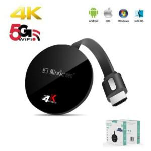 미라스크린 G7 플러스 4K 1080P 무선 HD 앵글 TV 스틱 5G 듀얼 밴드 미라캐스트 에어플레이 리시버 와이파