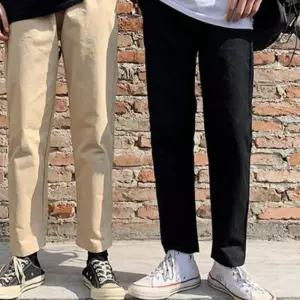 남성 캐주얼 대학생 데이트 데일리 밴딩 일자 면바지 워싱카고바지 워싱스키니 a-W873AD8