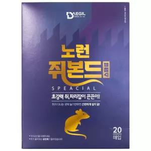 노런 쥐트랩 A 20매입 쥐 잡기 끈끈이 518015 방충제 쥐함정 a-WAD532B