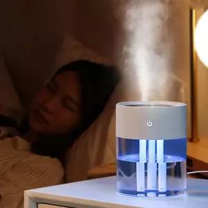 2L 대용량 가습기 저소음 거실 큰방 3구 USB 방건조할때 초음파식가습기 e-WEE9068