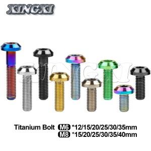 Xingxi 티타늄 볼트 M6/M8X12/15/20/25/30/35/40mm 알렌 키 헤드 Ti 나사 자전거 바이크 오토바이 브레이크