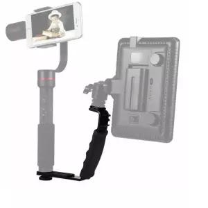 DSLR LED 라이트 핸들 그립 콜드슈 마운트 브라켓 홀더 L e-W3716D6