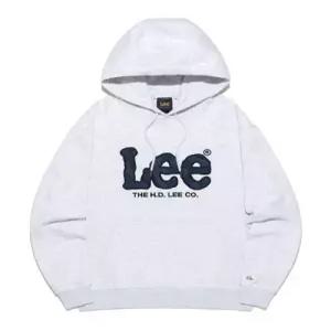 lee 빅 트위치 데님 아플리케 후드 티셔츠 라이트그레이