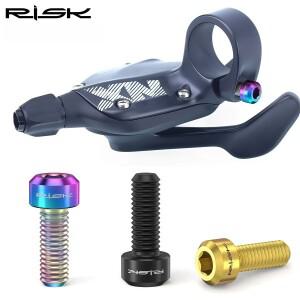 RIsk호환티타늄 M5x14mm 시프트 레버 클램프 볼트 MTB/로드 바이크용 트리거 시프터 고정 볼트(티타늄 무