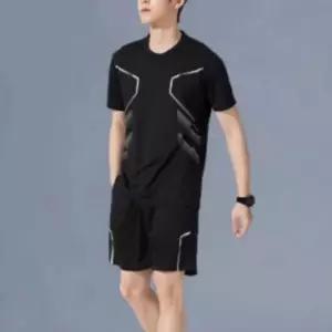 쿨링 남성 헬스복 라인 반팔 세트 반바지 빅사이즈