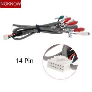RCA 자동차 안드로이드 스테레오 라디오 USB 데이터 서브 우퍼 배선 하네스 커넥터 어댑터 케이블 범용 액