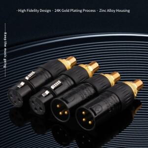 Hifi 오디오 변환기 XLR 3 핀-잭 RCA 암 플러그 어댑터 커넥터 스피커 증폭기 소켓 마이크