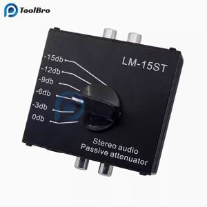 0dB -3dB -12dB 스테레오 오디오 패시브 감쇠기 3.5mm RCA 고레벨-저레벨 변환기 (스피커 앰프용)