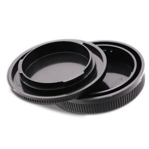 카메라 바디 커버 + 후면 렌즈 캡 방진 보호 플라스틱 블랙 캐논 호환 EOS M M3 M6 M100 M50 EF-M 마운트용