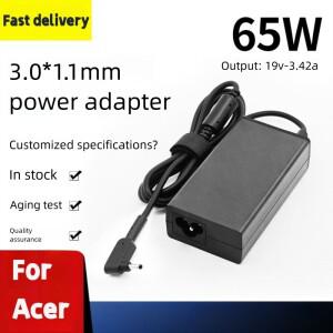 19V 3.42A 3.0x1.1mm 65W 노트북 충전기 Acer Aspire 5 A515-54G S5 S7 W700 P3 AC 어댑터 슬림형
