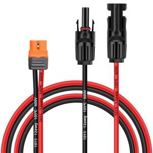 XT60i 에코플로우 12AWG 케이블은 태양광 발전기 및 휴대용 전력 공급 장치용 패널 충전 사용됩니다.