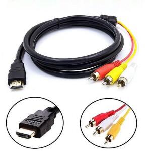비디오 오디오 컨버터 컴포넌트 AV 어댑터 케이블 HDTV RCA에 유용한 HDMI 호환 5 피트