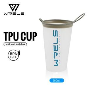 1pc 200ml 접이식 스포츠 워터 컵 마라톤 크로스 컨트리 러닝 소프트 작고 가벼운 휴대하기