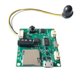 MP3 적외선 모션 활성화 감지 사운드 보드(SD 카드 포트 IC 포함) 제품 지원 마이크로 USB 오디오 다운로드