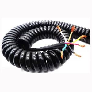 6코어 스프링 텔레스코픽 와이어 나선형 케이블 0.2 평방 밀리미터 24AWG 2.5m 5m 검정색 전원 코드 확장