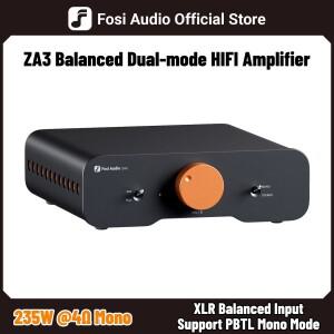 Fosi Audi 호환o ZA3 스테레오 전력 증폭기 TPA3255 XLR/RCA/밸런스드 입력 패시브 책장 스피커용 클래스 D