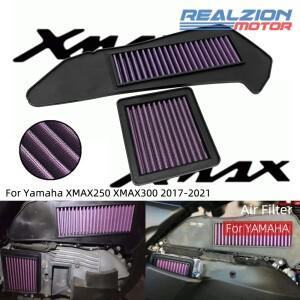 REALZION XMAX250 XMAX300 바이크 오토바이 에어 필터 공기 흡입 클리너 엔진 보호 YAMAHA XMAX 250 300