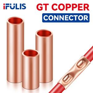 100Pcs GT 구리 연결 파이프 와이어 조인트 소형 튜브 터미널 케이블 러그 커넥터