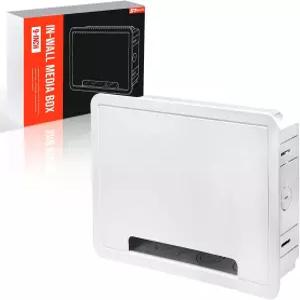 9인치 벽면 매립형 인-월 미디어 박스 및 케이블 정리 인클로저 - TV WiFi 라우터 네트워크 장치용 삼성