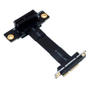 PCIE X1 라이저 케이블 듀얼 90도 직각 3.0 x1 - 연장 8Gbps Express 1x 카드 리본 익스텐더