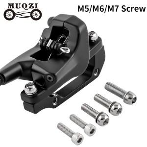MUQZI 4PCS 자전거 나사 M5 M6 M7 MTB 도로 접이식 볼트 변속기 시트 포스트 헤드셋 탑 캡 스템 크랭크