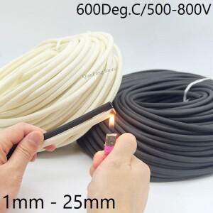 유리 섬유 튜브 HTG 케이블 슬리브  화학 편조 절연 고온 파이프 와이어 랩 보호 1mm ~ 25mm