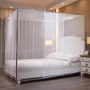 Niemro White Mosquito Net Tent for Bed One Side Opening Canopy Netting Curtain Bedroom Decoration