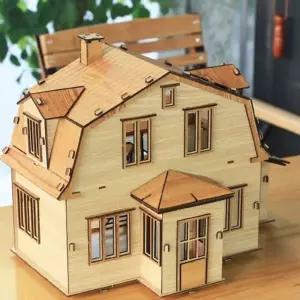 나무 원목 집 모형 만들기 DIY 인테리어 소품