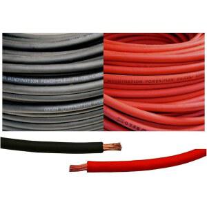 2게이지 2AWG 10피트 검정색 + 빨간색 용접 배터리 순수 구리 유연 케이블 와이어 - 자동차 인버터 RV 태양광용