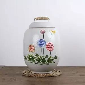 도자기 쌀항아리 쌀보관통 10kg 숨쉬는항아리 여주쌀독 단지 잡곡