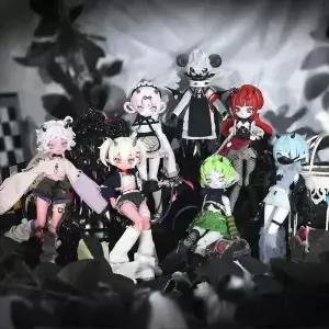 악마의 뿔 1/8 BJD 액션 피규어 블라인드 박스 가동 모델 선물 옷 갈아입히기 가라지 키트 미스터리 장