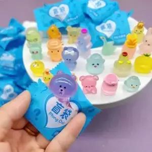 귀여운 미니 시뮬레이션 동물 블라인드 박스 발광 액션 서프라이즈 타이드 플레이 피규어 추측 백 선물