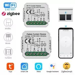 WiFi ZigBee 커튼 모듈 블라인드 롤러 셔터 전기 모터 스마트 스위치는 Alexa 홈과 함께 작동