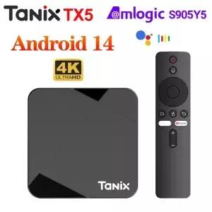 새로운 타닉스 TX5 스마트 TV 박스 안 14 암로직 S905Y5 2G 16G 4G 32G 64G 4K 지원 듀얼 와이파이 미디어