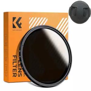 K&F Concept 55mm NANO-B 가변 ND2-400 필터 (캡포함) AGC Glass