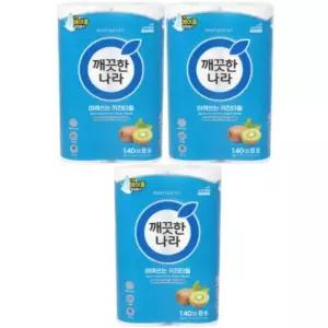 깨끗한나라 데일리 아껴쓰는 키친타올 140매 8롤x3팩