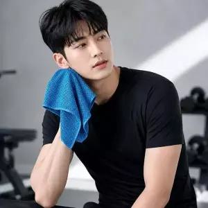 [제이큐]냉감 아이스 타월 블루 30x 면수건 운동용 땀 수건 스포츠 타올